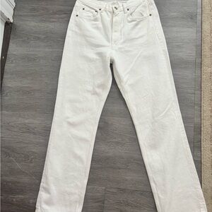 Zara Women's Straight Leg Jeans - White
